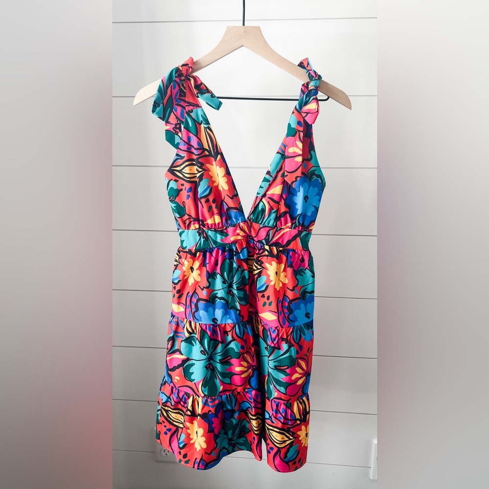 Cupshe Vibrant Floral Mini Dress